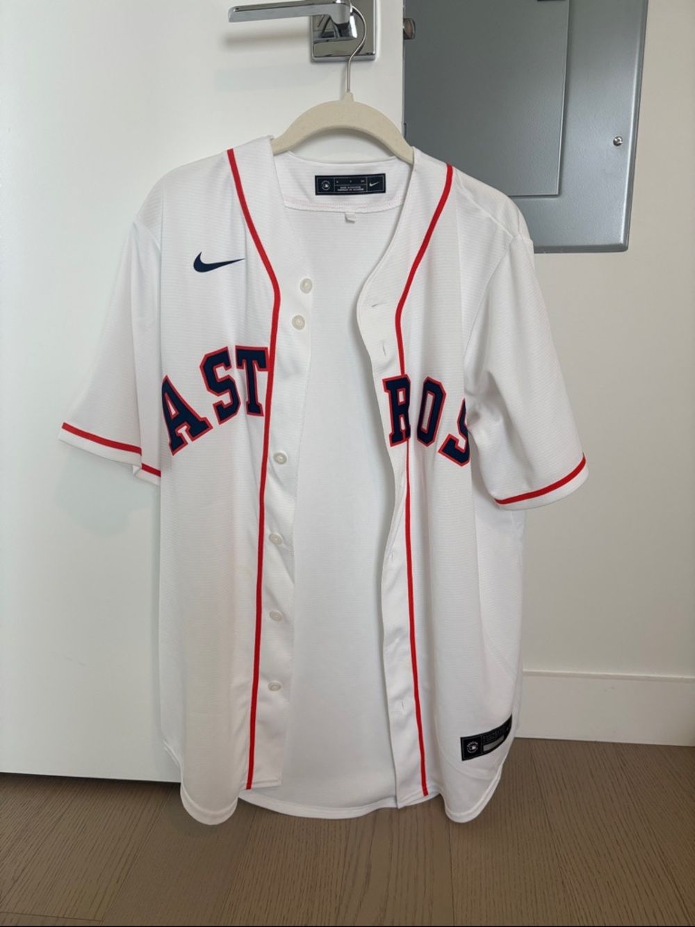 NWOT white Houston Astros jersey S